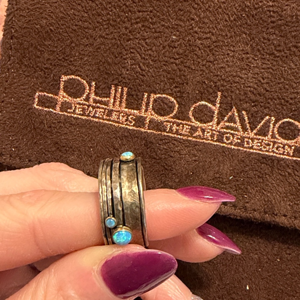 Phillip David jewelers the art of design Opal Spinner Ring - Picture 4 of 7